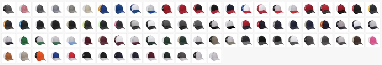 Otto low profile mesh back trucker hat color options