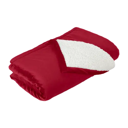 Red and sherpa lined Mountain Lodge Blanket.