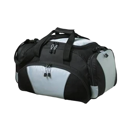 Port Authority gray and charcoal Metro Duffel.