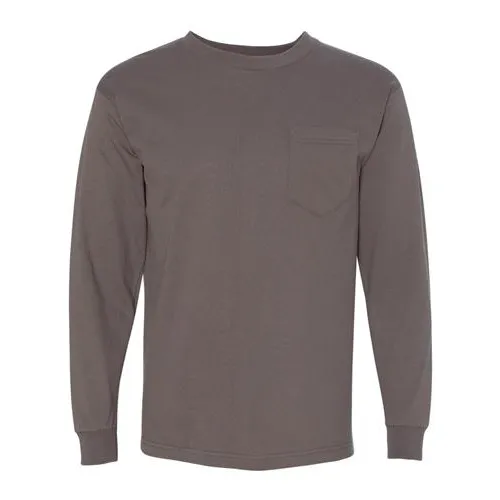 Bayside charcoal USA made long sleeve t-shirt.