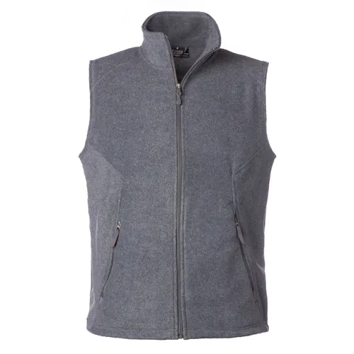 Gray prairie micro fleece vest.