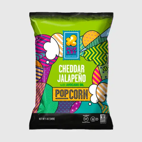 Pop Art popcorn cheddar jalapeno