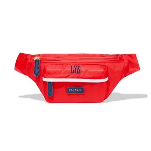 red paravel fold up belt bag