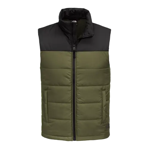 The North Face black and green insulated puffer vest.