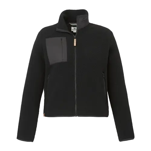 Women Tentree black ecoloft zip jacket.