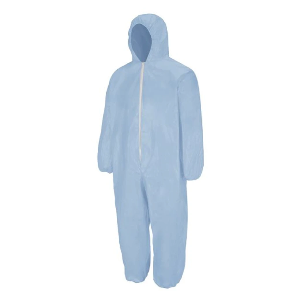 Blue Bulwark chemical splash and flame-resistant coverall