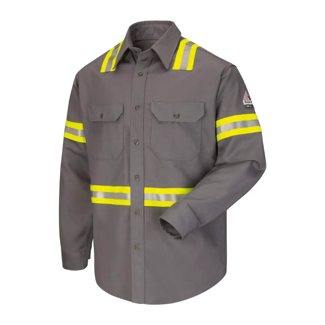 Grey Bulwark enhanced visibility uniform shirt