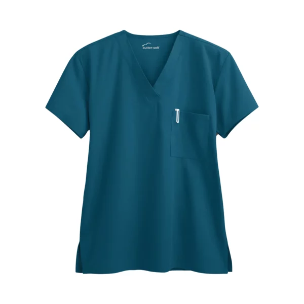 Caribbean blue butter soft scrubs one pocket