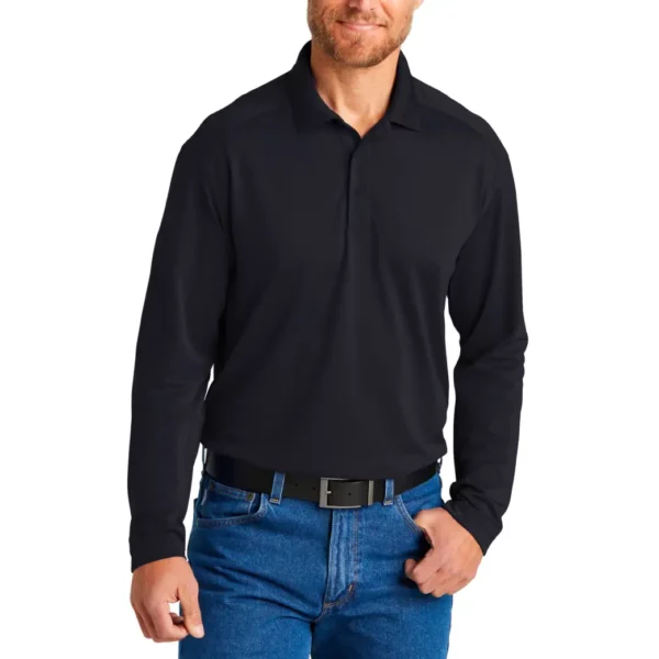 CornerStone Select Lightweight Snag-Proof Long Sleeve Polo dark navy