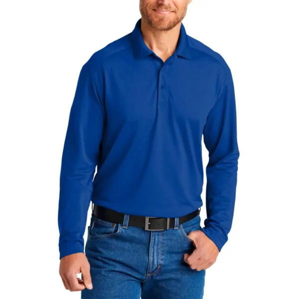 CornerStone Select Lightweight Snag-Proof Long Sleeve Polo royal blue
