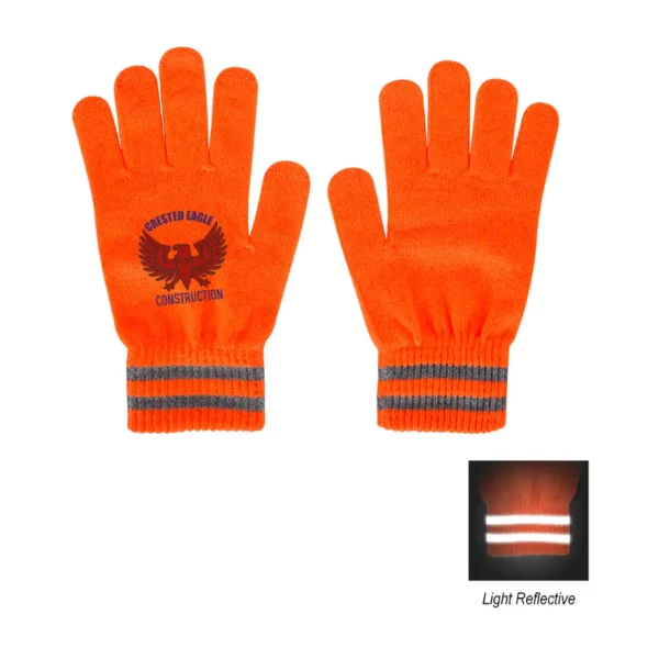 Reflective safety gloves orange