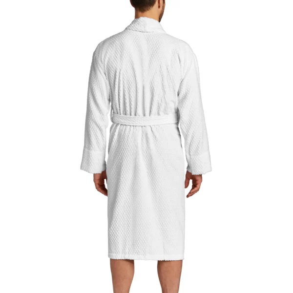 Port Authority checkered terry robe back
