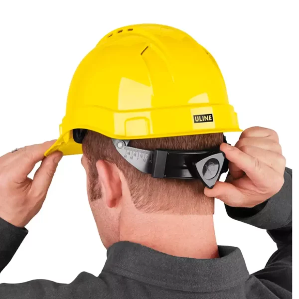 Vented hard hat yellow back