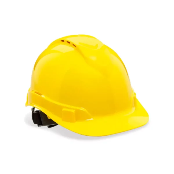 Vented hard hat yellow front