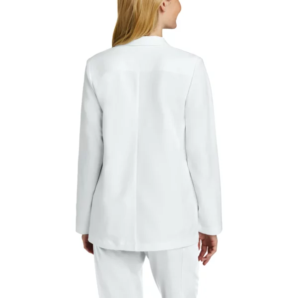 White wonderwink women consultation lab coat back.
