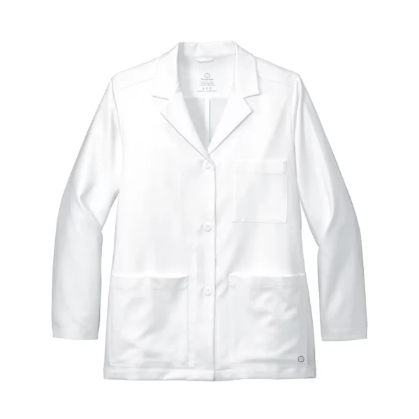 White wonderwink women consultation lab coat.