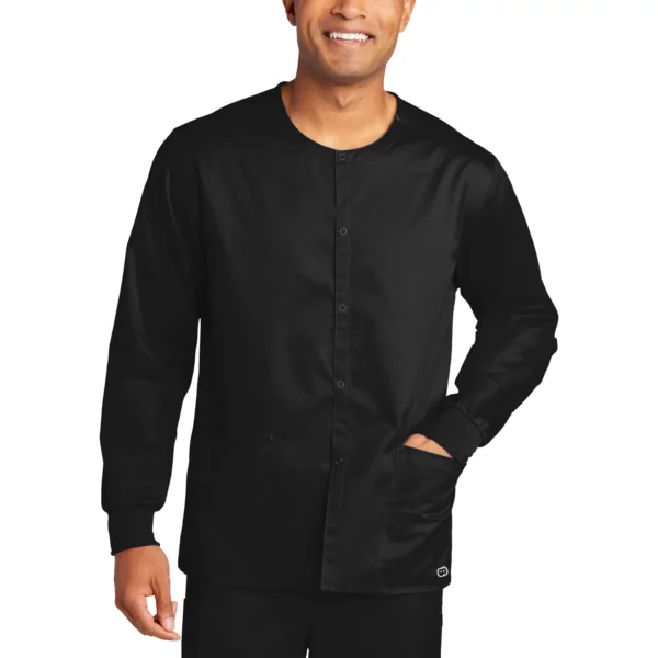 Wonderwink unisex workflex snap-front scrub jacket