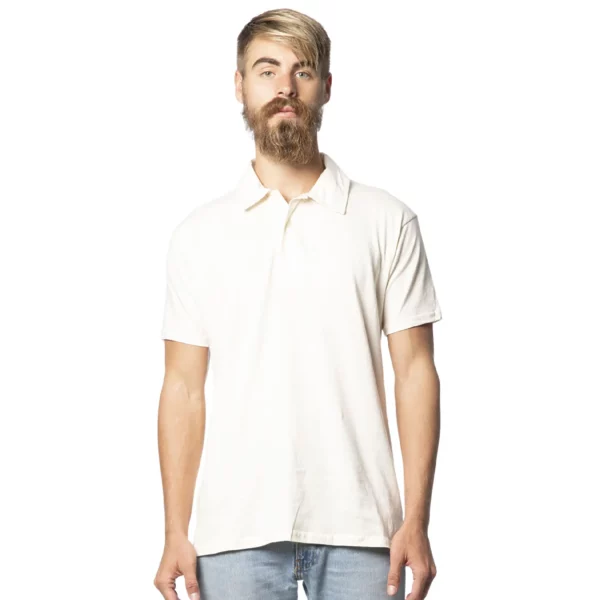 royal apparel organic polo shirt in natural