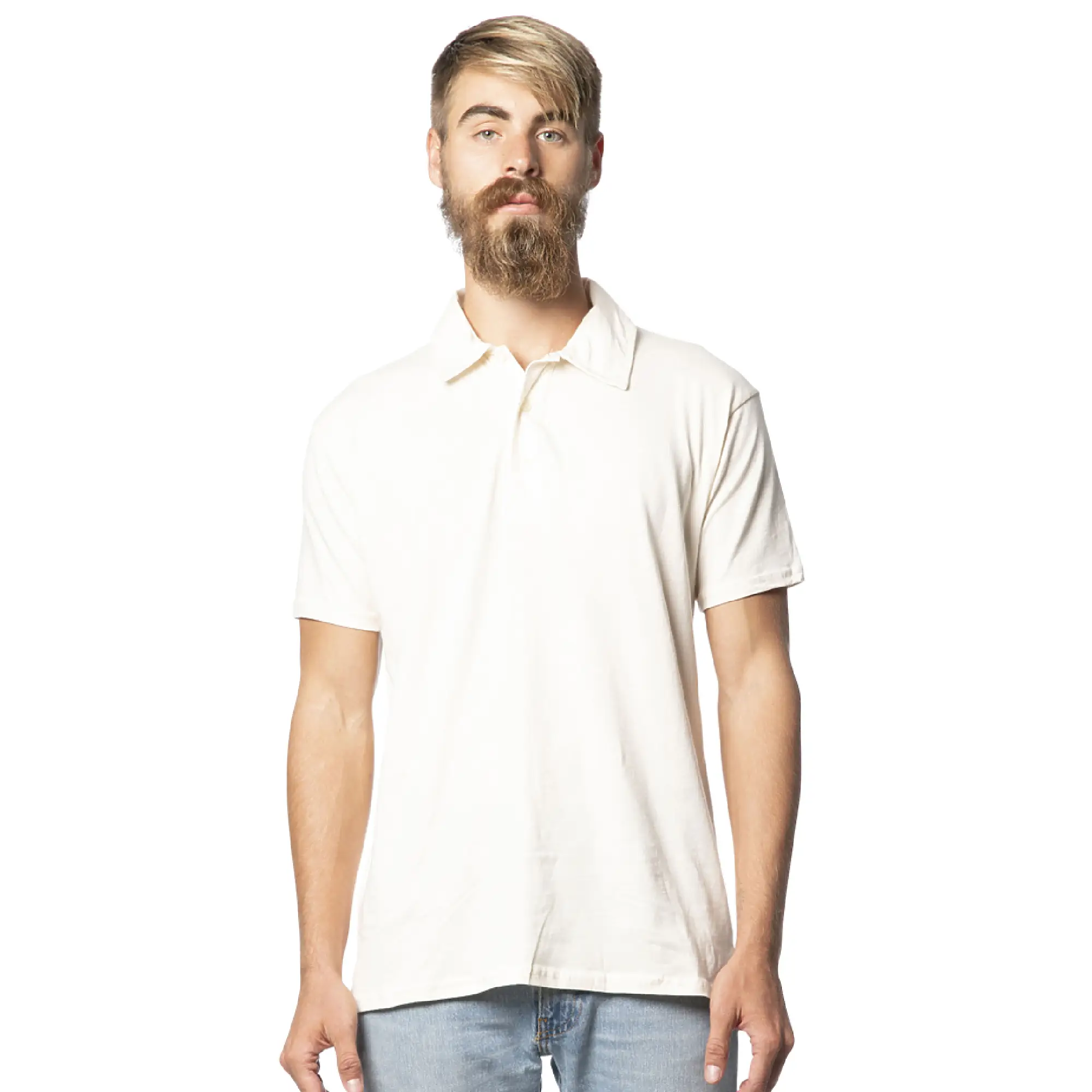 royal apparel organic polo shirt in natural