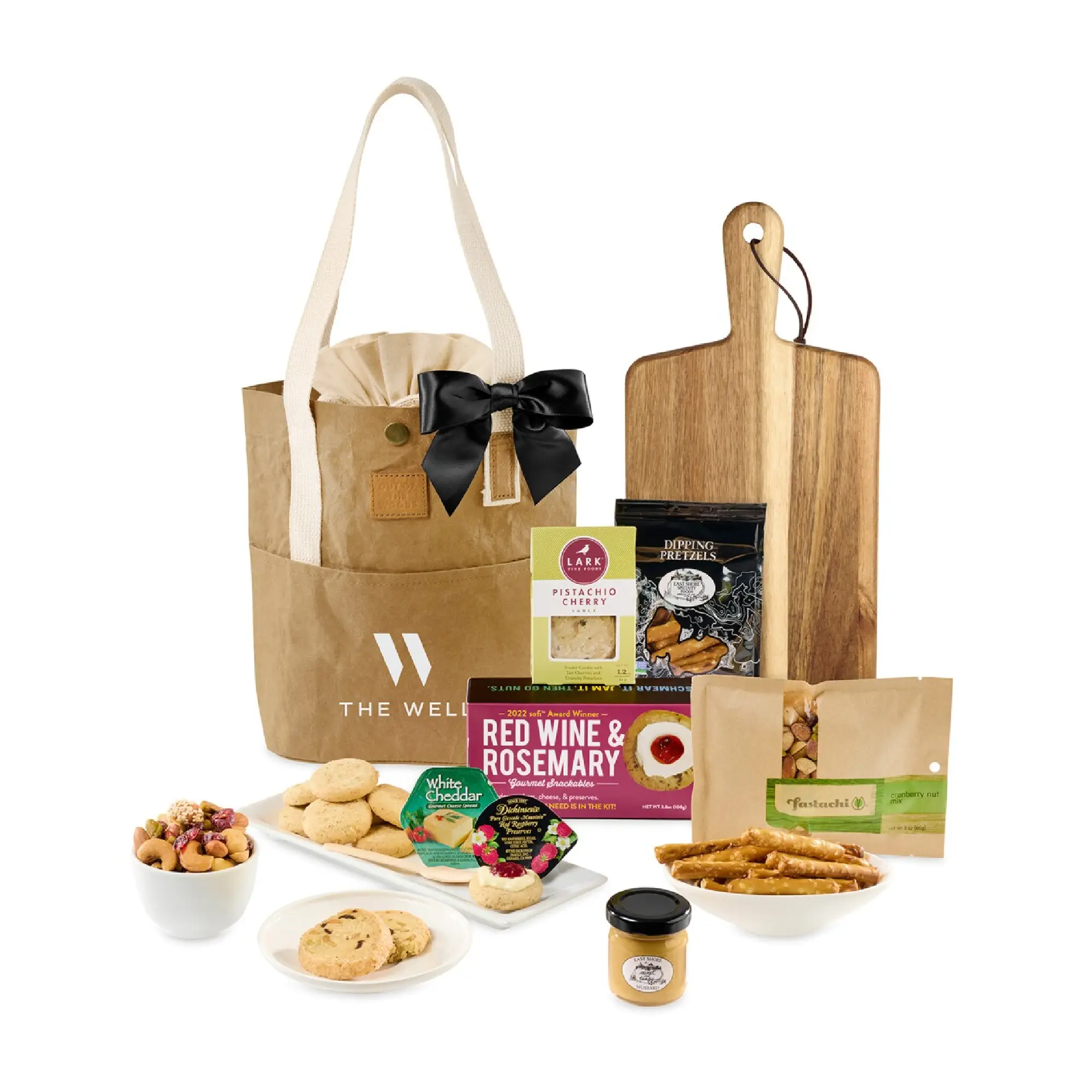 out of the woods® wine time tote & board gift set in kraft