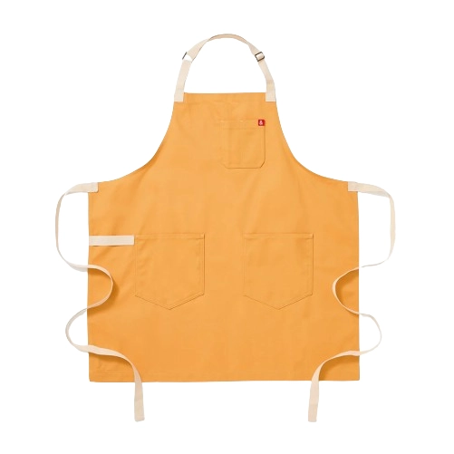 hedley bennett the essential apron in olive in egg yolk
