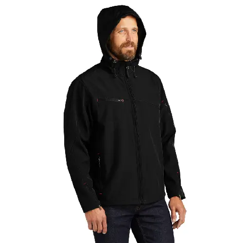 Port Authority® Textured Hooded Soft Shell Jacket - Kotis Design