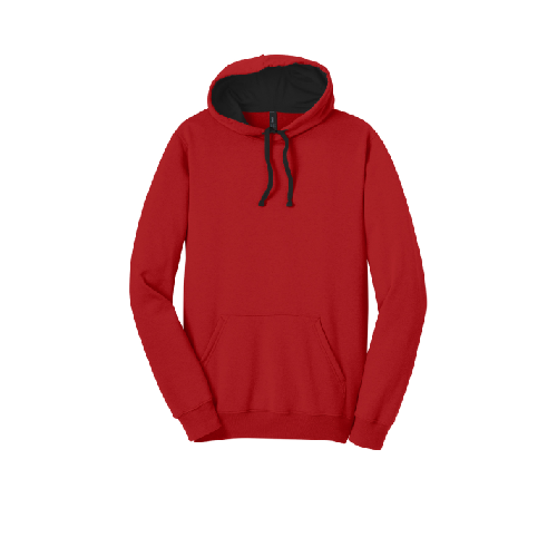 district the concert fleece hoodie in new red