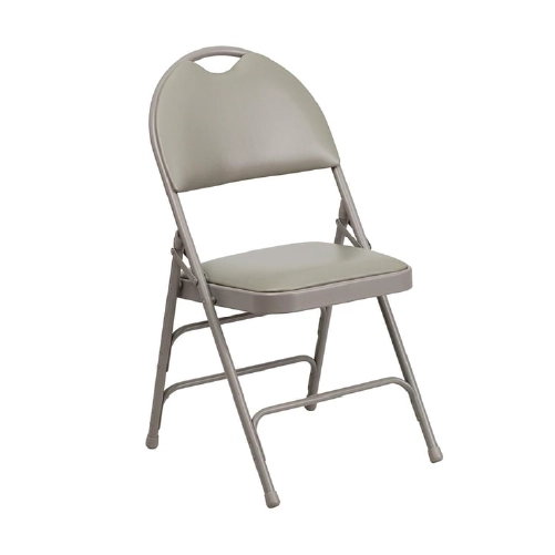 ultra-premium vinyl triple braced metal folding chair with carry handle