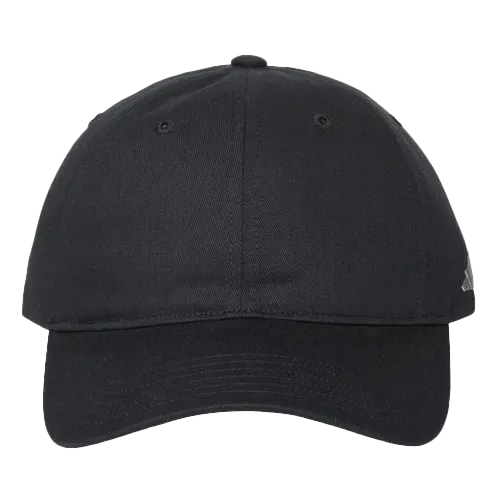 Adidas black sustainable organic relaxed cap.
