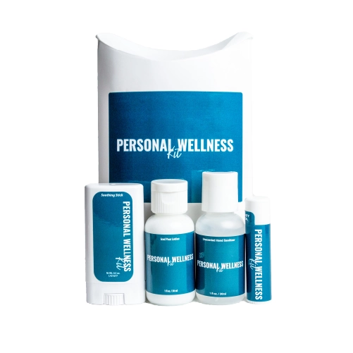 personal wellness kit in front