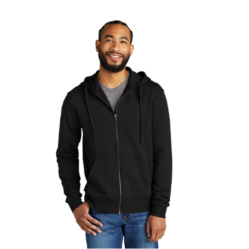 allmade organic french terry full-zip hoodie in front