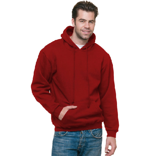 bayside pullover hooded sweatshirt in cardinal