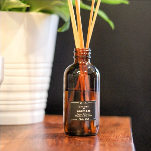 dilo home Reed Diffusers- Amber Glass Collection