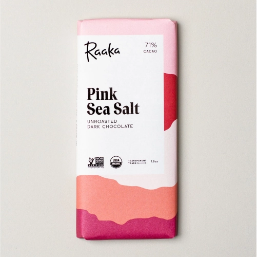 Raaka Chocolate Pink Sea Salt in front