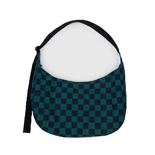 baggu large nylon crescent bag navy green