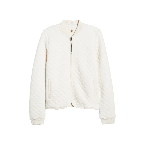 marine layer corbet quilted bomber antique white