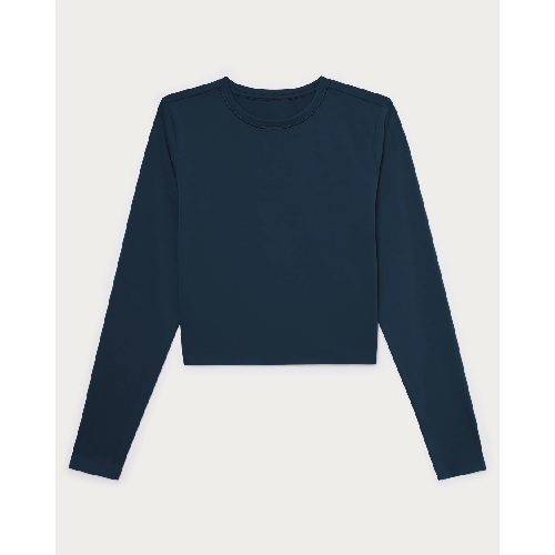 rhone serene fitted long sleeve blue