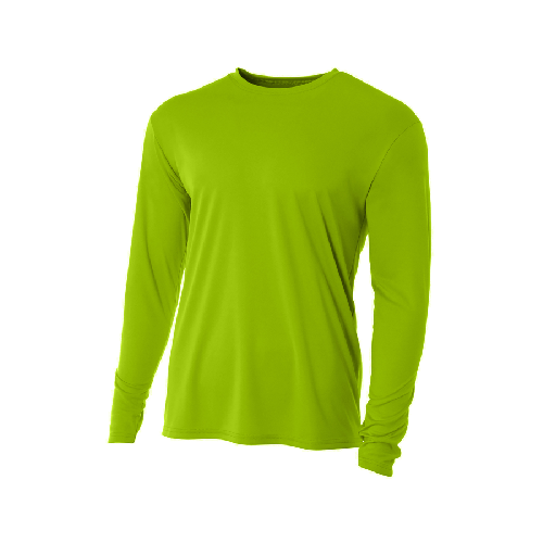 a4 cooling performance long sleeve tee lime