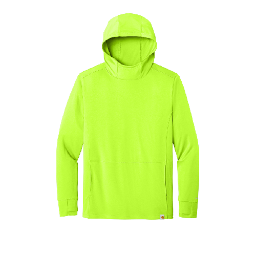 carhartt force sun defender long sleeve hooded t shirt brite lime