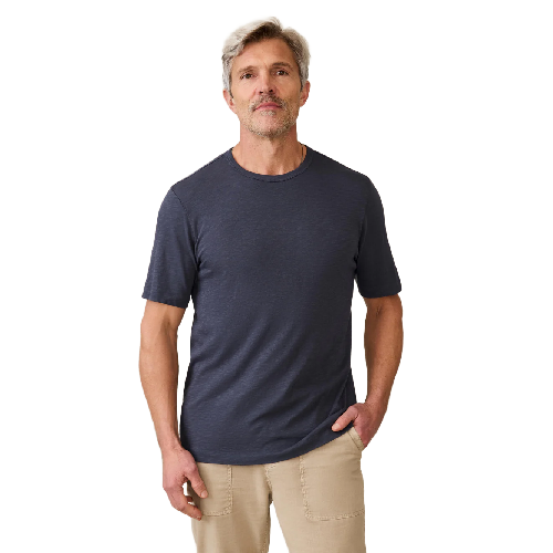 faherty sunwashed regenerative cotton tee navy