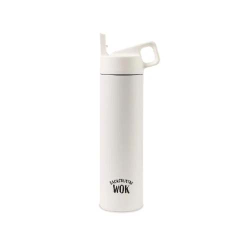 miir vacuum insulated wide mouth leakproof straw lid bottle 20 oz white