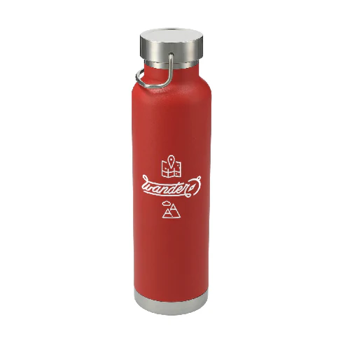 thor copper vacuum insulated 22oz water bottle side